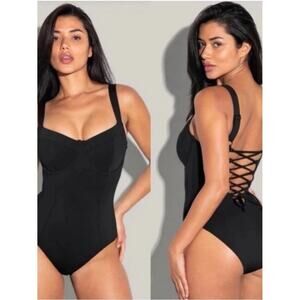 TA3 Lifty One Piece Swimsuit Shape wear Black Size H/I Cup XL Regular Long NWOT
